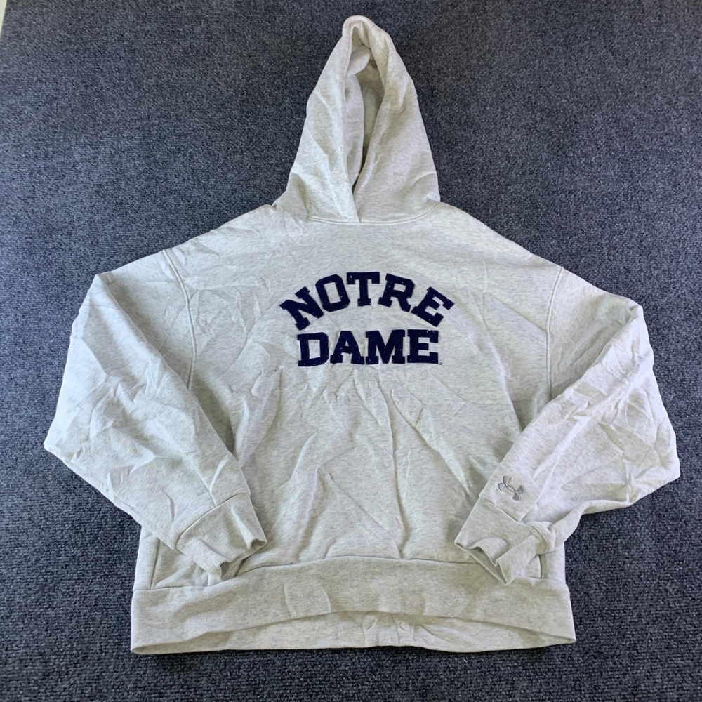 Under Armour Notre Dame Fighting Irish NCAA Hoodie Mens Medium Heather Gray